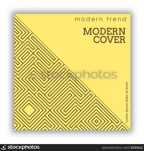 Cover. A linear composition of a banner, brochure, catalog, or booklet. A template for creative design