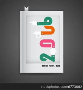Cover Annual Report,2016. Modern Vector abstract brochure,report or flyer design template.For business annual report book cover brochure flyer poster.Vector illustration