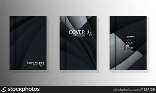 Cover book with a geometric design background. Valid for annuals, placards, leaflets, poster designs, etc. Eps10 vector template