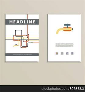 Cover book with background of water pipes.. Cover book with background of water pipes