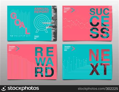 cover brochure design template ,annual report , flyer, flat design, colorful abstract background, vector.
