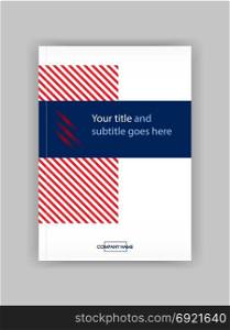 Cover design A4. Annual report with geometrical figures. Good for academic journals and magazines. Vector Illustration.