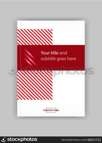 Cover design A4. Annual report with geometrical figures. Good for academic journals and magazines. Vector Illustration.