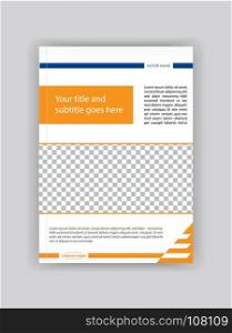Cover design booklet template, book, magazine, flyer, banner, brochure. Place for text for business and financial reports. Place for photo. Vector