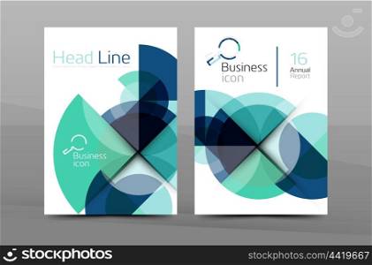 Cover design of annual report cover brochure, Vector modern abstract background template, layout A4 size page