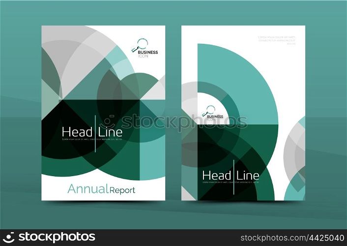 Cover design of annual report cover brochure, Vector modern abstract background template, layout A4 size page