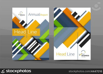 Cover design of annual report cover brochure, Vector modern abstract background template, layout A4 size page