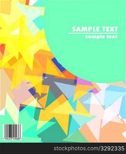cover design - text against colorful stras background and barcode