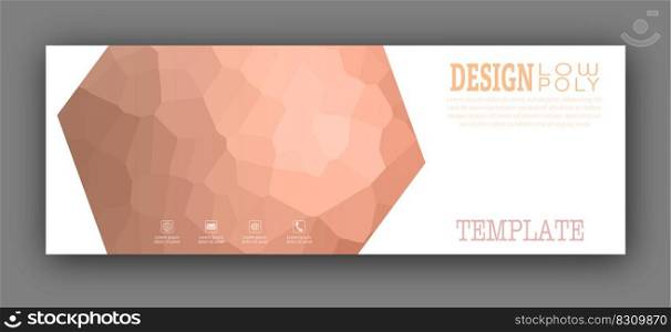 Cover layout with a colored polygonal background. Design template for poster, banner, interior and creative ideas