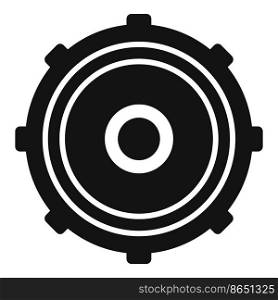 Cover manhole icon simple vector. City road. Metal circle. Cover manhole icon simple vector. City road