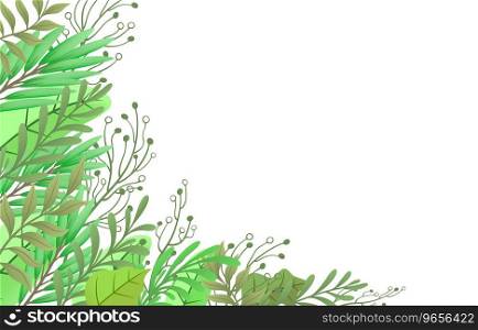 Cover nature botanical, banner green border, beautiful art forest, Vector illustration. Cover nature botanical, banner green border, beautiful art forest, Vector
