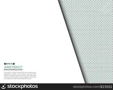 Cover of digital blue and green square elements pattern background with copy space. vector eps10