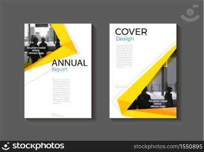 cover yellow modern abstract cover book Brochure template, design, annual report, magazine and flyer layout Vector a4