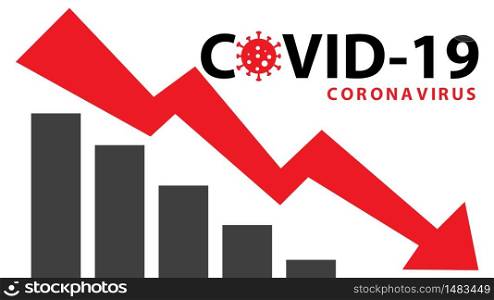 Covid-19 coronavirus pandemic outbreak banner. Recession crisis. Stay at home quarantine concept. Health care and medical vector.