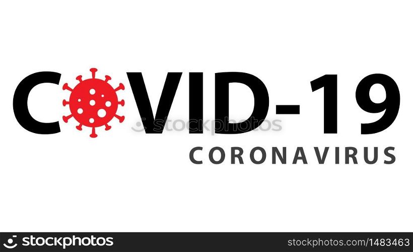 Covid-19 coronavirus pandemic outbreak minimal banner. Stay at home quarantine concept. Health care and medical vector.