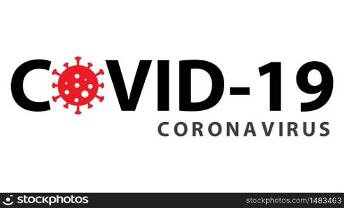Covid-19 coronavirus pandemic outbreak minimal banner. Stay at home quarantine concept. Health care and medical vector.