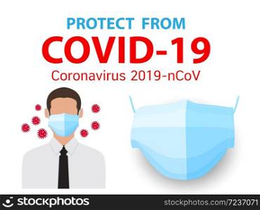 covid-19, Disease, Coronavirus 2019-nCoV concept, Mask to protection