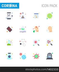 Covid-19 icon set for infographic 16 Flat Color pack such as medical, virus, bone, sars, influenza viral coronavirus 2019-nov disease Vector Design Elements