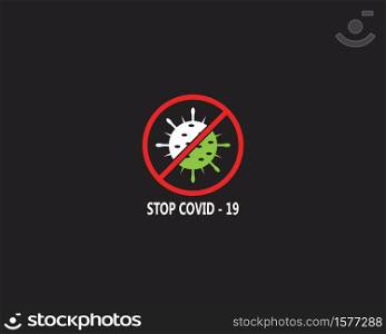 COVID -19 logo vector template illustration