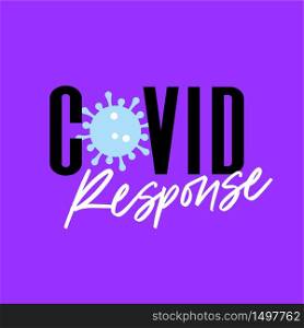 Covid-19 response vector illustration square banner.Coronavirus 2019-nCov.