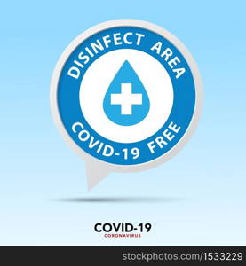 Covid free zone sign.Vector eps10