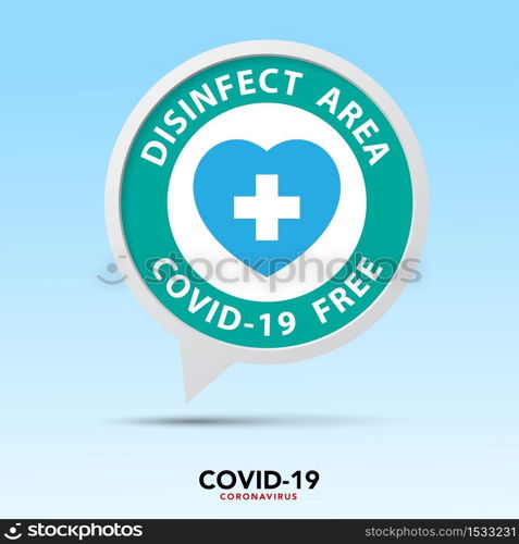 Covid free zone sign.Vector eps10