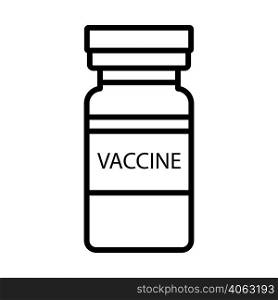 Covid Vaccine Icon. Bold outline design with editable stroke width. Vector Illustration.