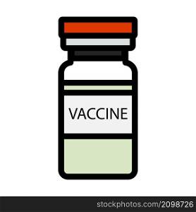 Covid Vaccine Icon. Editable Bold Outline With Color Fill Design. Vector Illustration.