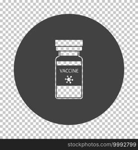 Covid Vaccine Icon. Subtract Stencil Design on Tranparency Grid. Vector Illustration.