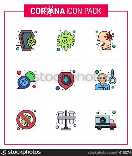 COVID19 corona virus contamination prevention. Blue icon 25 pack such as rx, medical, infection, bubble, people viral coronavirus 2019-nov disease Vector Design Elements