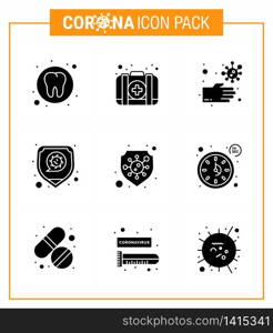 COVID19 corona virus contamination prevention. Blue icon 25 pack such as safety, virus, bacteria, safety, disease viral coronavirus 2019-nov disease Vector Design Elements