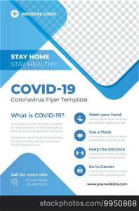 covid19 pandemic coronavirus information advertisement flyer poster template
