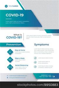 covid19 pandemic coronavirus information advertisement flyer poster template