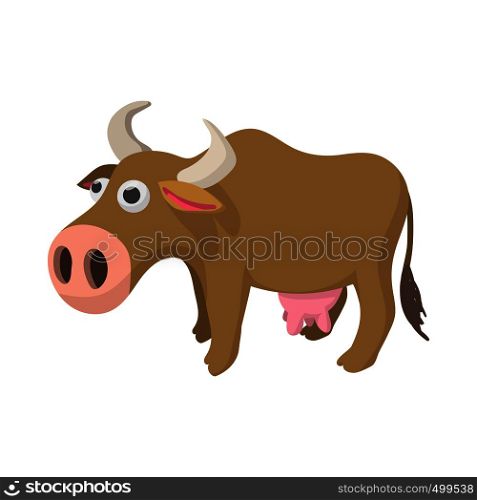 Cow cartoon icon isolated on a white background. Cow cartoon icon