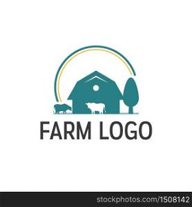Cow Cattle Farm Beef Livestock Logo Template
