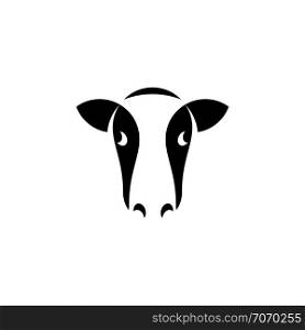 cow face logo symbol black icon vector design