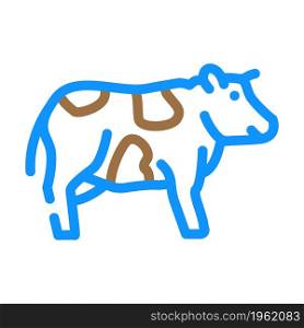 cow farmland animal color icon vector. cow farmland animal sign. isolated symbol illustration. cow farmland animal color icon vector illustration