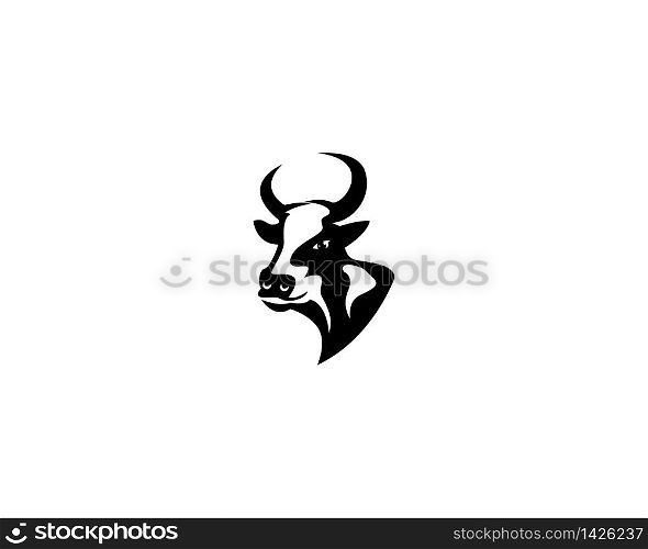 Cow head icon vector illustration