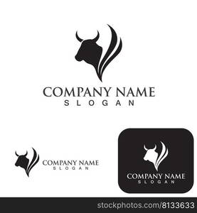 Cow head symbols logo vector template 