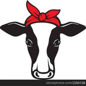 Cow head with bandana