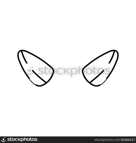 cow horn animal line icon vector. cow horn animal sign. isolated contour symbol black illustration. cow horn animal line icon vector illustration