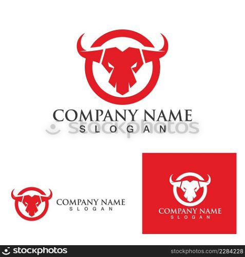 Cow Horn  Logo Template vector icon