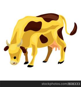 Cow icon. Cartoon of cow vector icon for web design isolated on white background. Cow icon, cartoon style