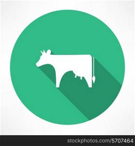 Cow icon Flat modern style vector illustration