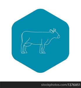 Cow icon. Outline illustration of cow vector icon for web. Cow icon, outline style