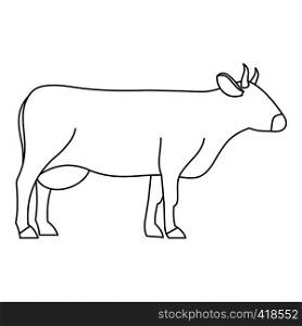 Cow icon. Outline illustration of cow vector icon for web. Cow icon, outline style