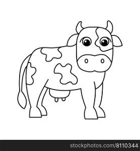 Cow isolated on white background Royalty Free Vector Image