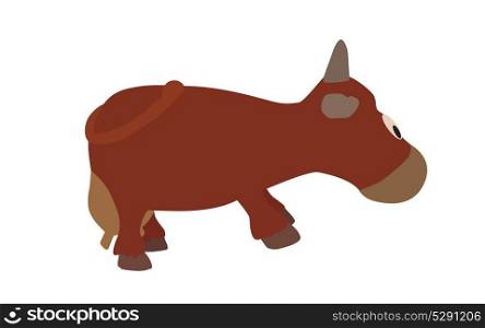 Cow Isolated on White Background. Vector Illustration.. Cow Isolated on White Background. Vector Illustration. EPS10.
