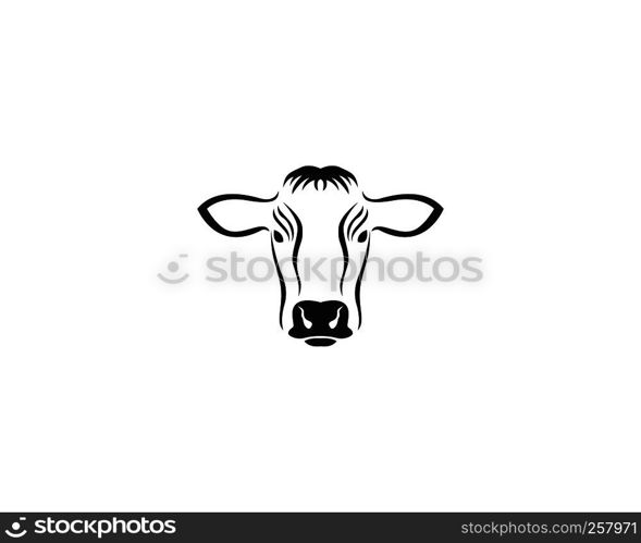 Cow Logo Template vector icon illustration design