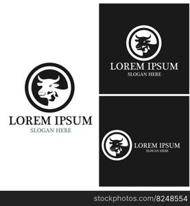 Cow Logo Template vector icon illustration design